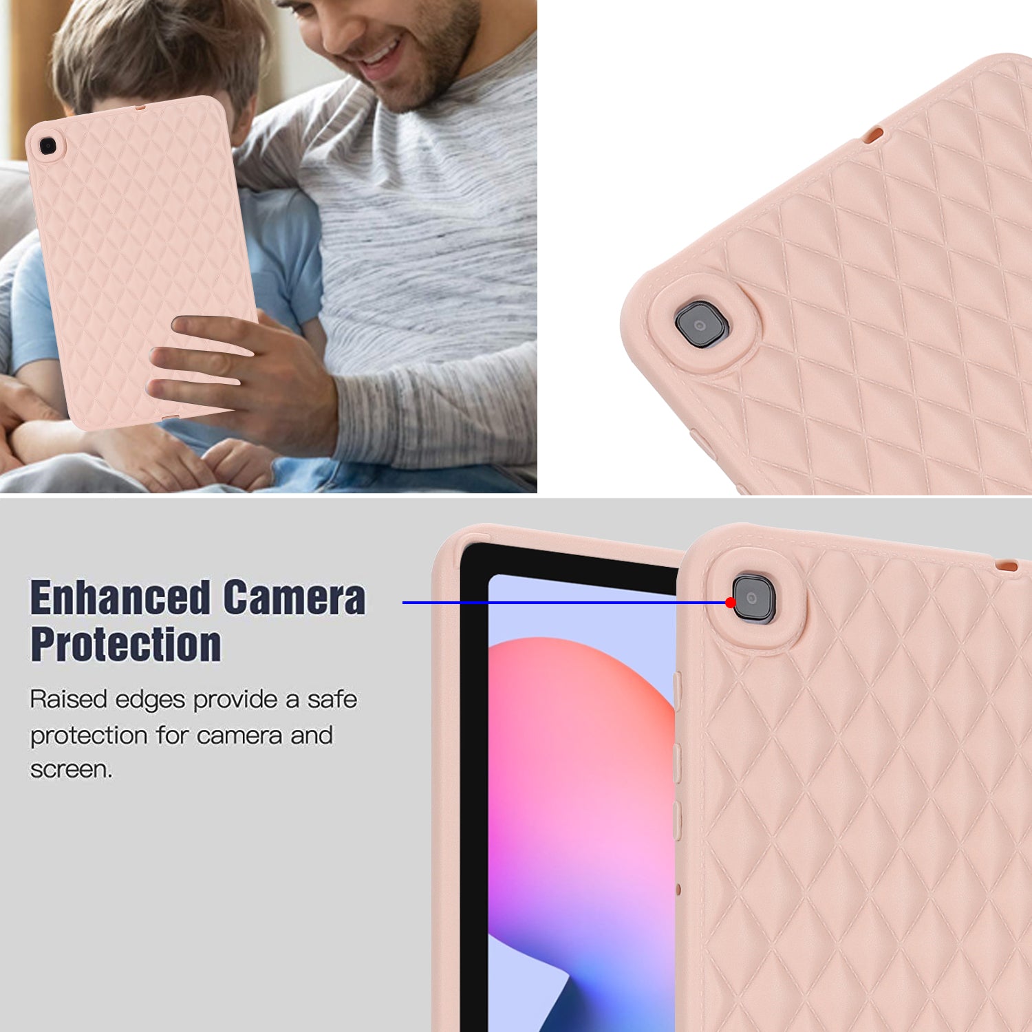 For Samsung Galaxy Tab S6 Lite S6 Lite (2022) P610 P615 Rhombus Pattern Tablet Case Soft TPU Protective Back Cover For Samsung Galaxy Tab S6 Lite S6 Lite (2022) P610 P615 Rhombus Pattern Tablet Case Soft TPU Protective Back Cover